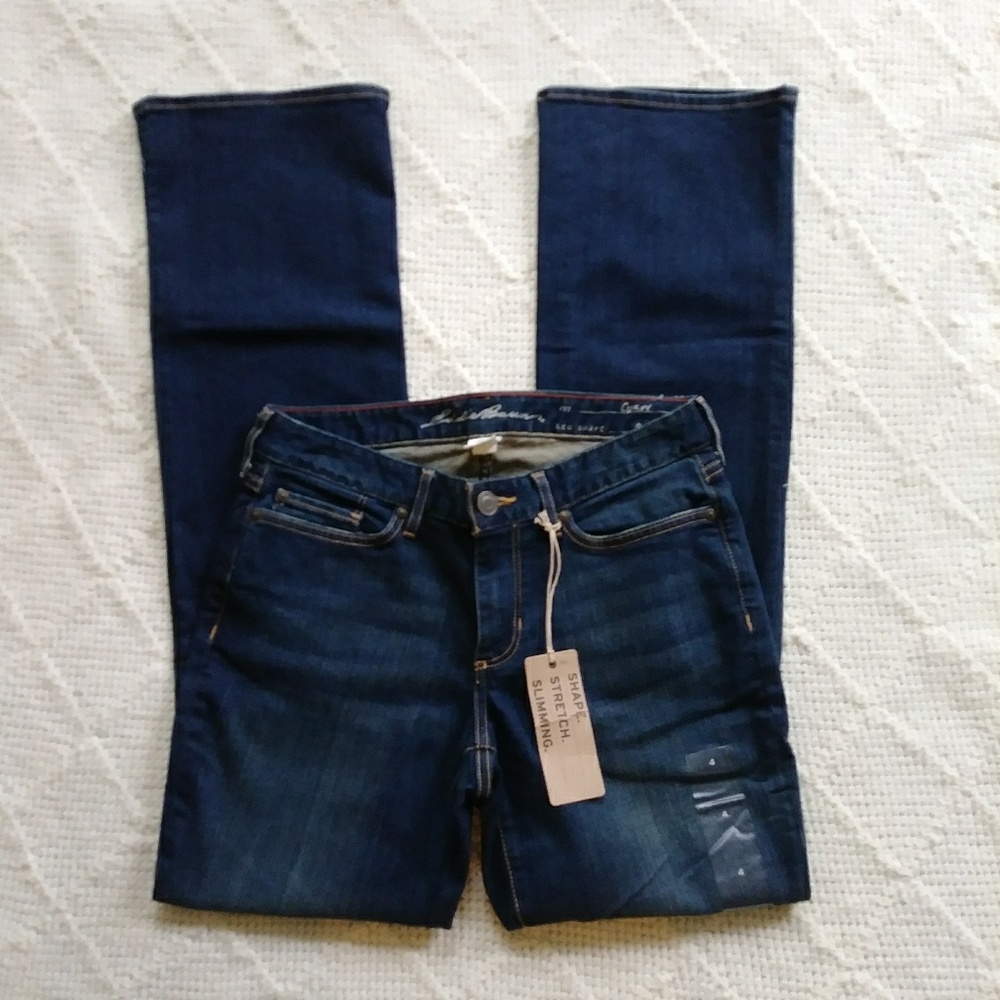 SALE! NWT Stayshape Curvy Boot Cut Sz 4 Blue Jeans